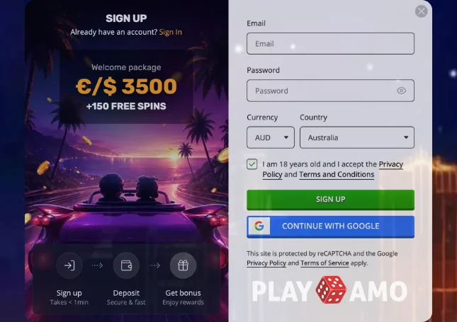 Playamo login